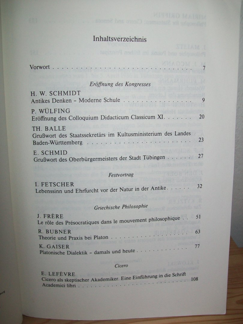Schmidt, H. W. & Wülfing, P. (ed.) - Antikes Denken - Moderne Schule. Beiträge zu den antiken Grundlagen unseres Denkens