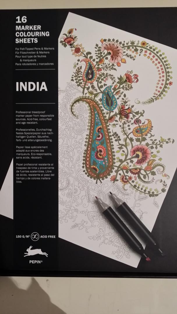 Roojen, Pepin van - 16 Marker Colouring Sheets, 150 g/m2, acid free: India