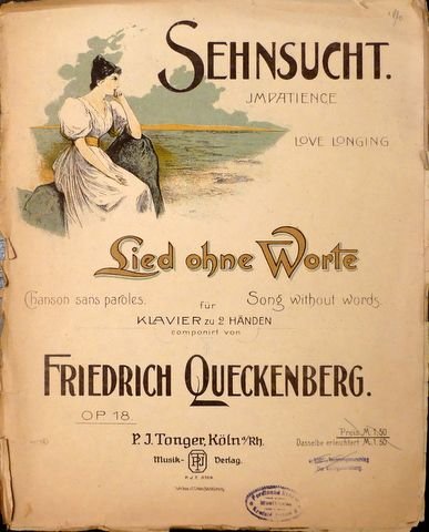 Quecklenburg, Friedrich: - Sehnsucht. Lied ohne WOrte für Klavier zu 2 Händen. Op. 18