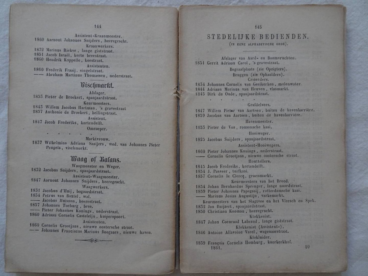 N.n.. - Zeeuwsch jaarboekje en Middelburgsche naamwijzer 1861.