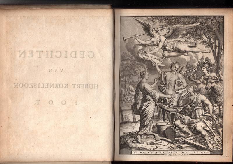 Poot, Hubert Korneliszoon - Gedichten. Vol.I, II en III. Een hele mooie set in perkament van deze gedichten in octavo