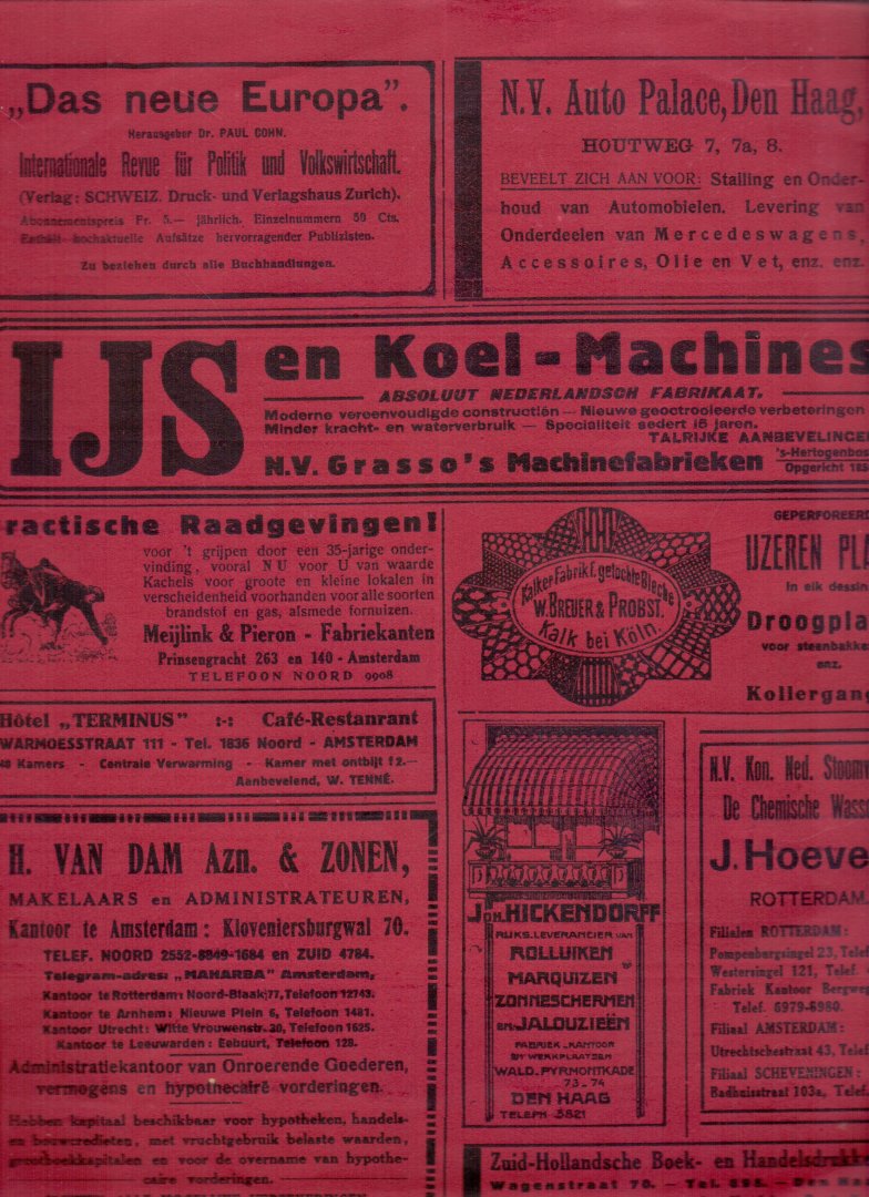 Sleeswijk prf. dr. J.G. Steinmetz prof. Mr. S.R. e.a. (redactie) (ds2001) - De Toekomst, weekblad voor Nederland, complete jaargang 1918 ( muv no.2)