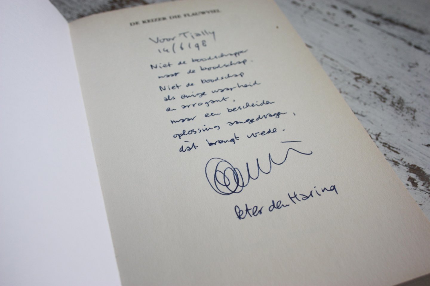 Haring, P. den - DE KEIZER DIE FLAUWVIEL