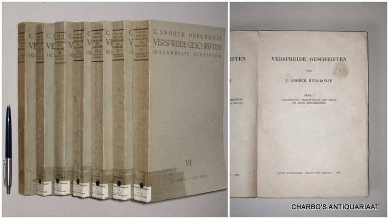 SNOUCK HURGRONJE, C., - Verspreide geschriften (Gesammelte Schriften).
