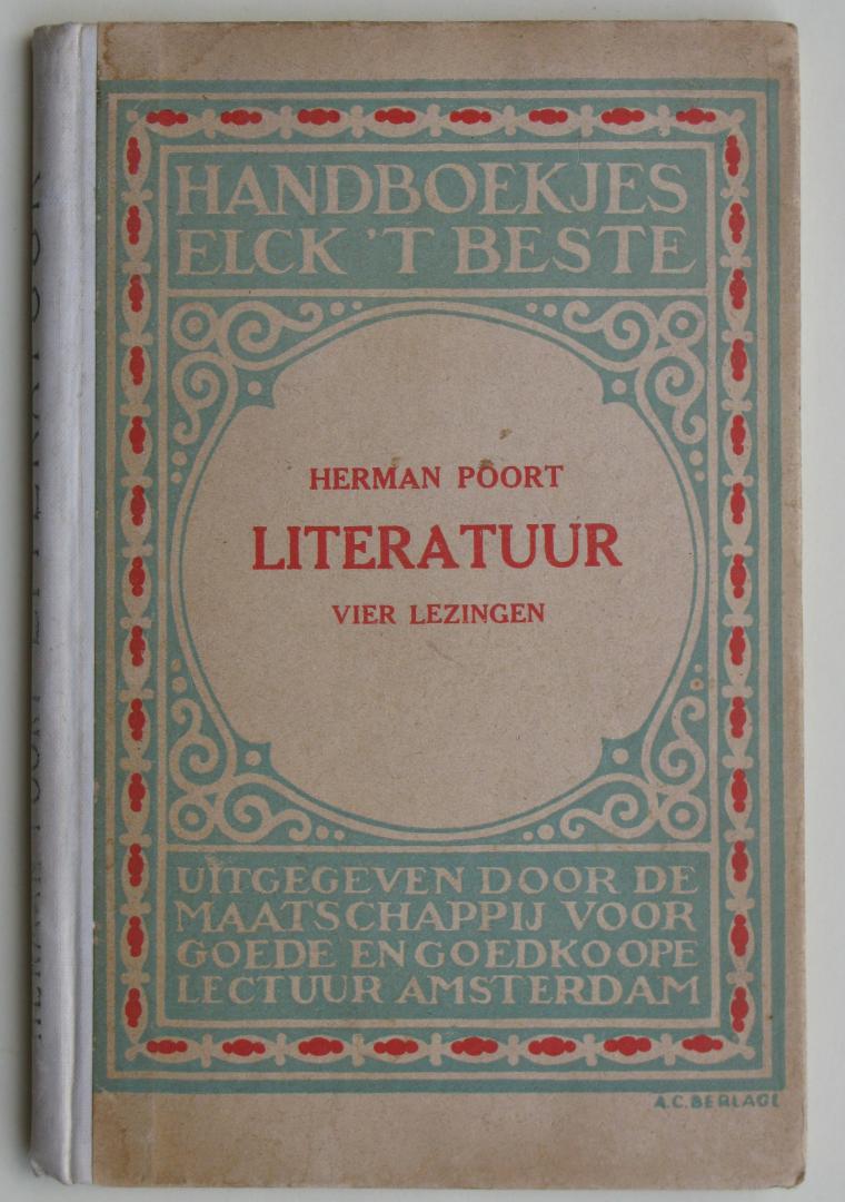Poort, Herman - Literatuur/vier lezingen