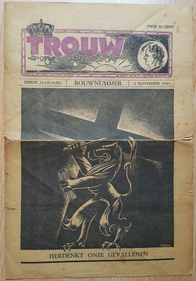  - TROUW-origineel  Rouwnummer 2 november 1945