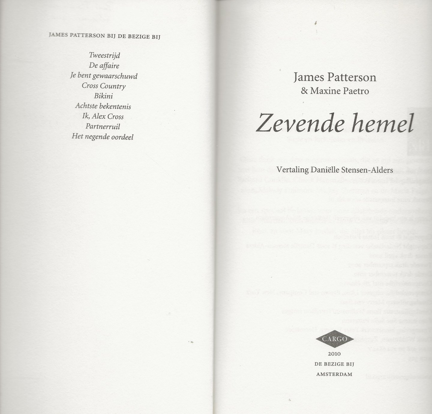 Patterson, James, Paetro, Maxine Vertaling  Danielle Stensen - Alders - Women's Murder Club 7 : Zevende hemel