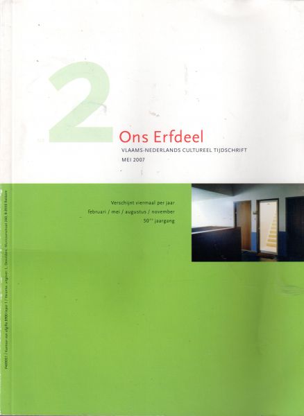 Devoldere, Luc (hoofdredactie) - Ons Erfdeel. Vlaams-Nederlands cultureel tijdschrift, 50e jaargang, nr. 2, mei 2007