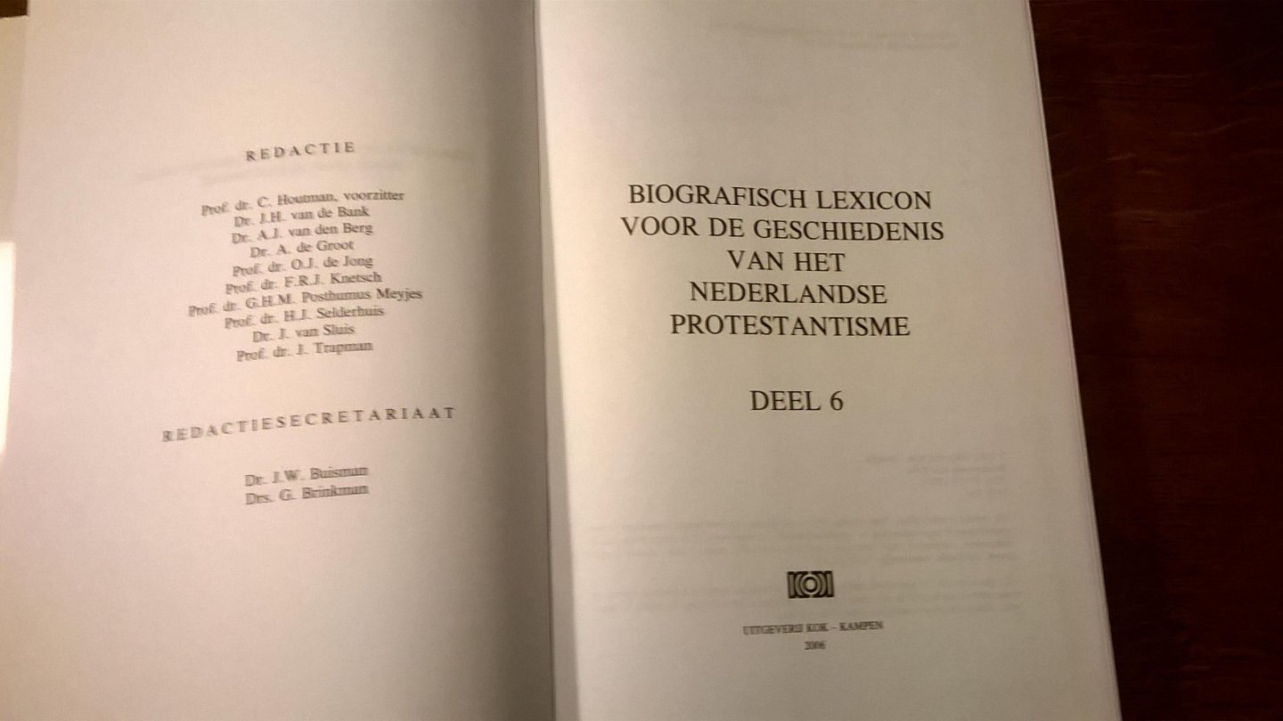 Nauta D, Dr A. de Groot, prof. dr. O.J. de Jong, prof dr. S van der Linde,en prof dr. G.H.M. Posthumus Meyes - Biografisch lexicon gesch. ned.