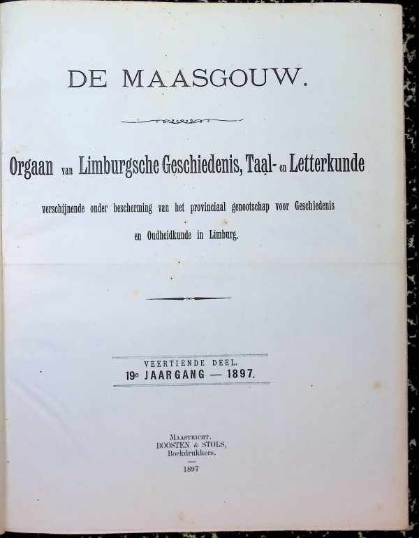 collectief - De Maasgouw  Orgaan voor Limburgsche geschiedenis, taal- en Letterkunde veertiende deel  jaargang 1897