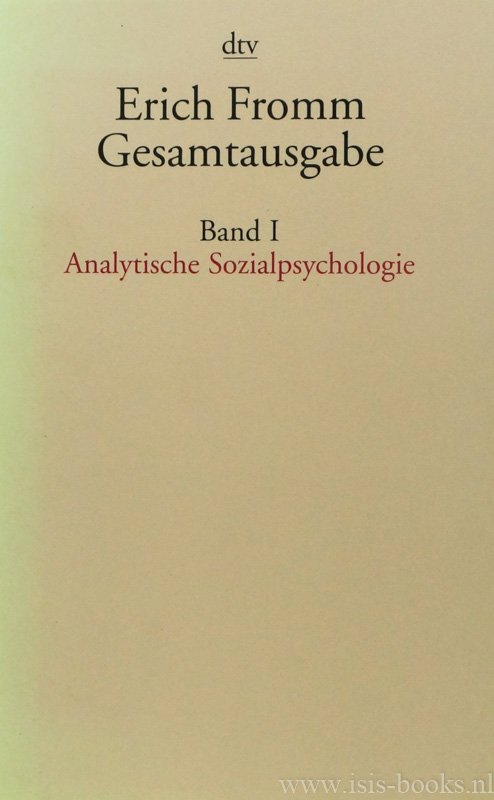 FROMM, E. - Analytische Sozialpsychologie.