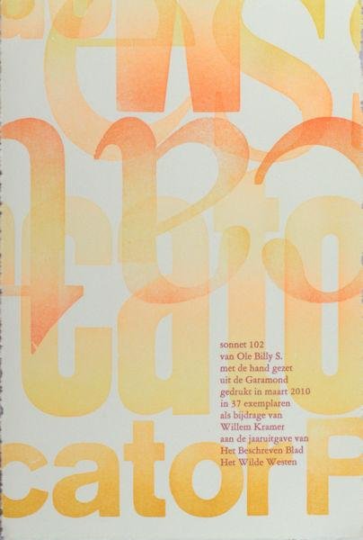 Ole Billy S, - Sonnet 102.
