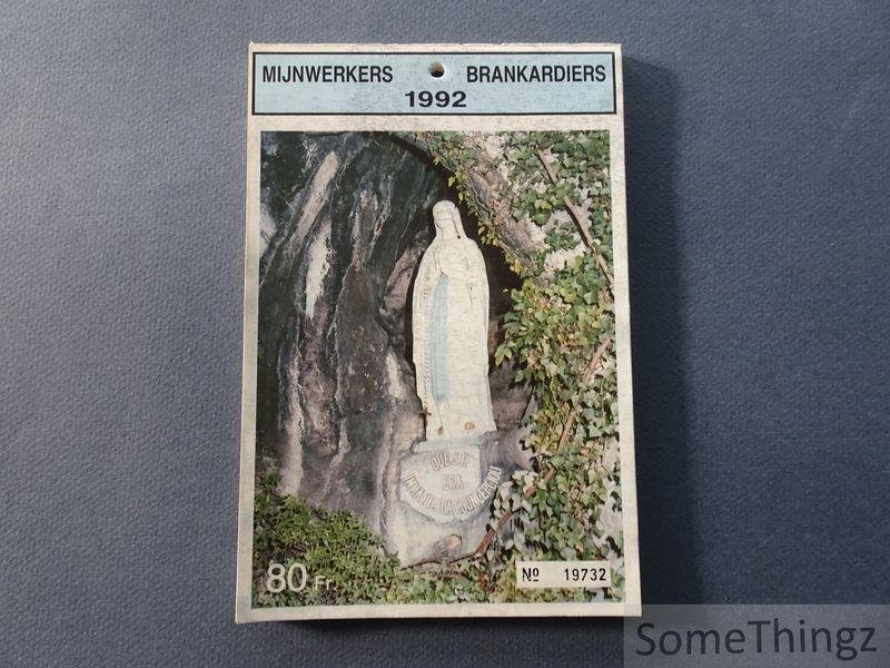 N/A. - Wandkalender mijnwerkers brankardiers 1992.