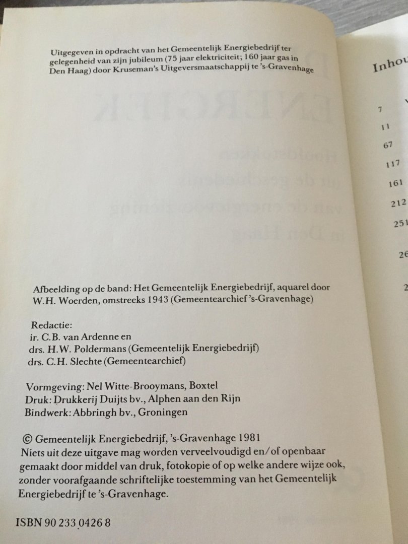  - Den Haag Energiek, hoofdstukken uit de geschiedenis van de energievoorziening in Den Haag