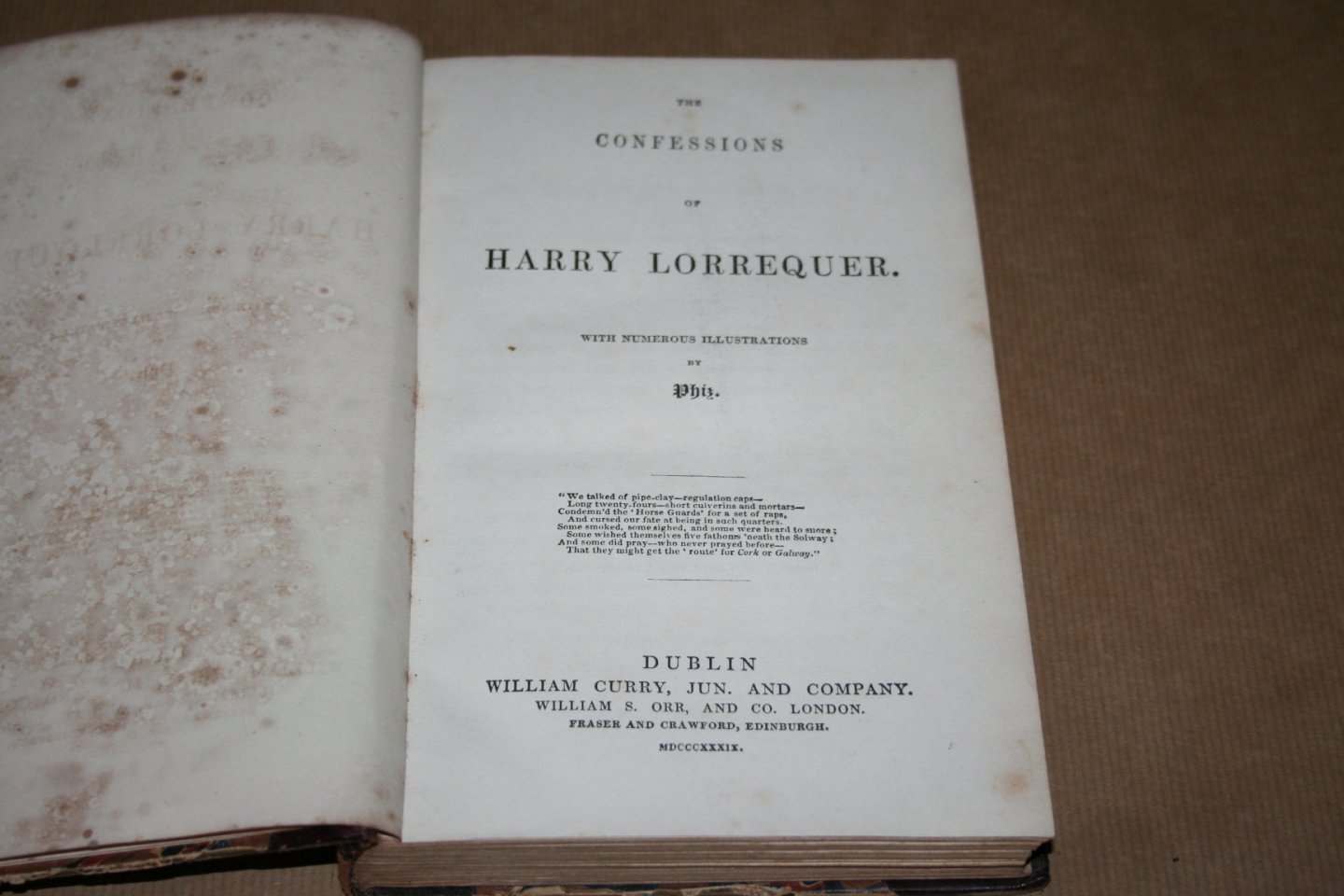 Charles Lever --  With numerous illustrations by Phiz - The confessions of Harry Lorrequer