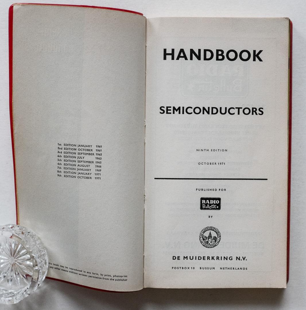  - Handbook semiconductors - published for Radio Bulletin