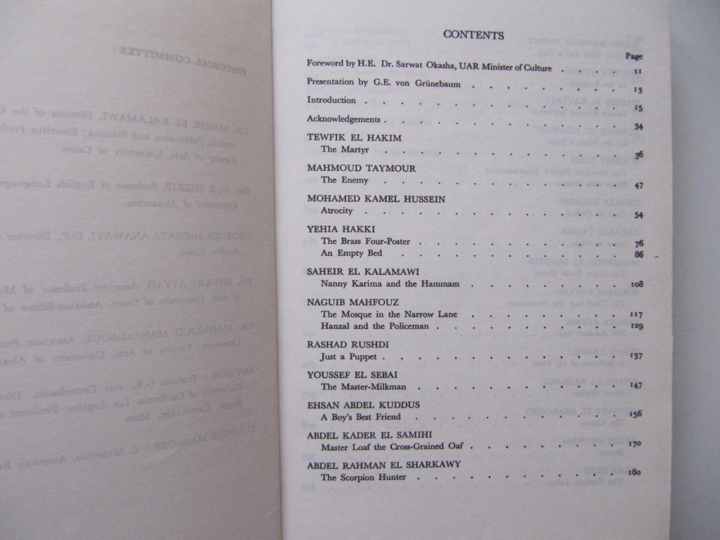 Mahmoud Manzalaoui / Edit. - Arabic Short Stories (1945-1965)