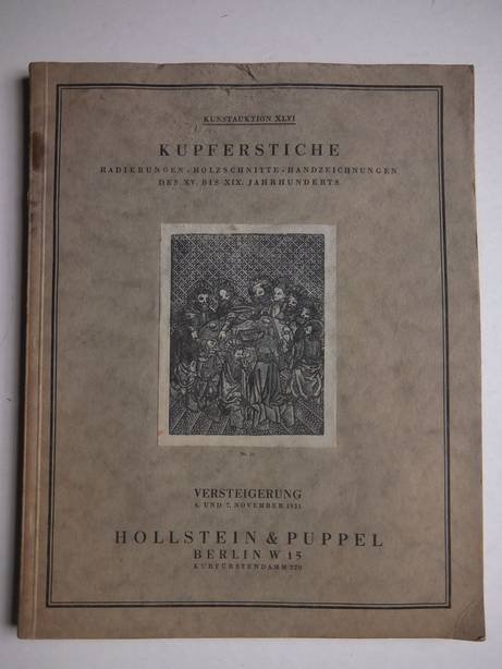 N.n.. - Kunstauktion XLVI. Kupferstiche, Radierungen, Holzschnitte, Handzeichnungen des XV. bis XIX. Jahrhunderts. Englische und Französische Blätter des XVIII. Jahrhunderts. Städteansichten/ Handzeichnungen.