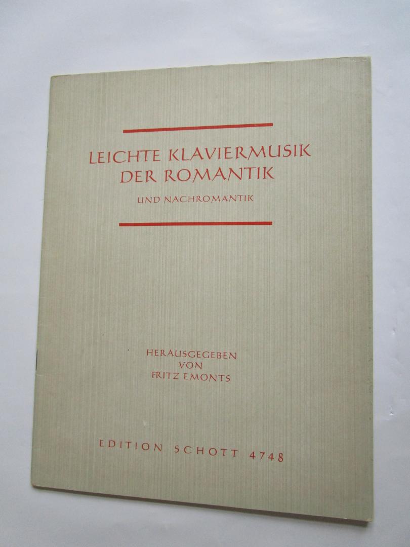 Emonts, Fritz  (herausgegeben von) - Leichte Klavermusik der Romantik  - und nachromantik -