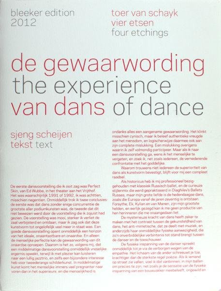 Schayk, Toer van (etsen) - Sjeng Scheijen (tekst). - Gewaarwording van dans - The experience of dance.