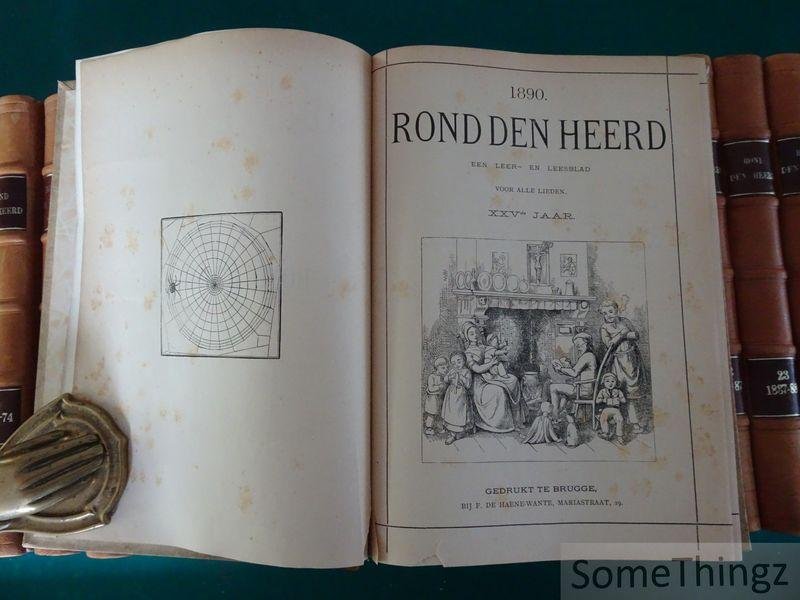 Guide Gezelle, et al. - Rond den heerd : een leer- en leesblad voor alle lieden. [Complete reeks in 25 delen inclusief het laatste op 88 exemplaren verschenen deel uit 1902! Met bijgevoegd: Deel III uit de reeks 'Nederlandse Volkskundige Bibliografie', getiteld 'Rond...