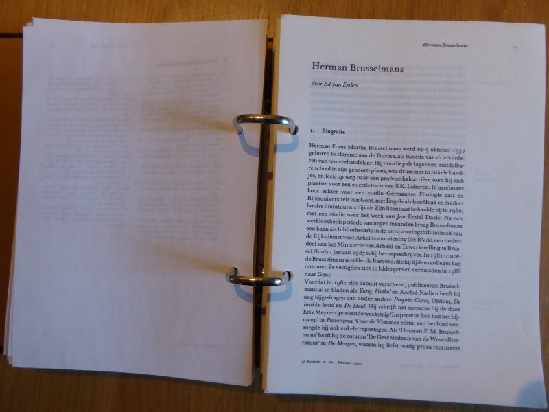 Eeden, Ed van - Herman Brusselmans (uit: Kritisch Literatuur Lexicon)