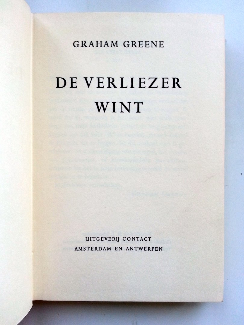 Greene, Graham - De verliezer wint (Ex.2)
