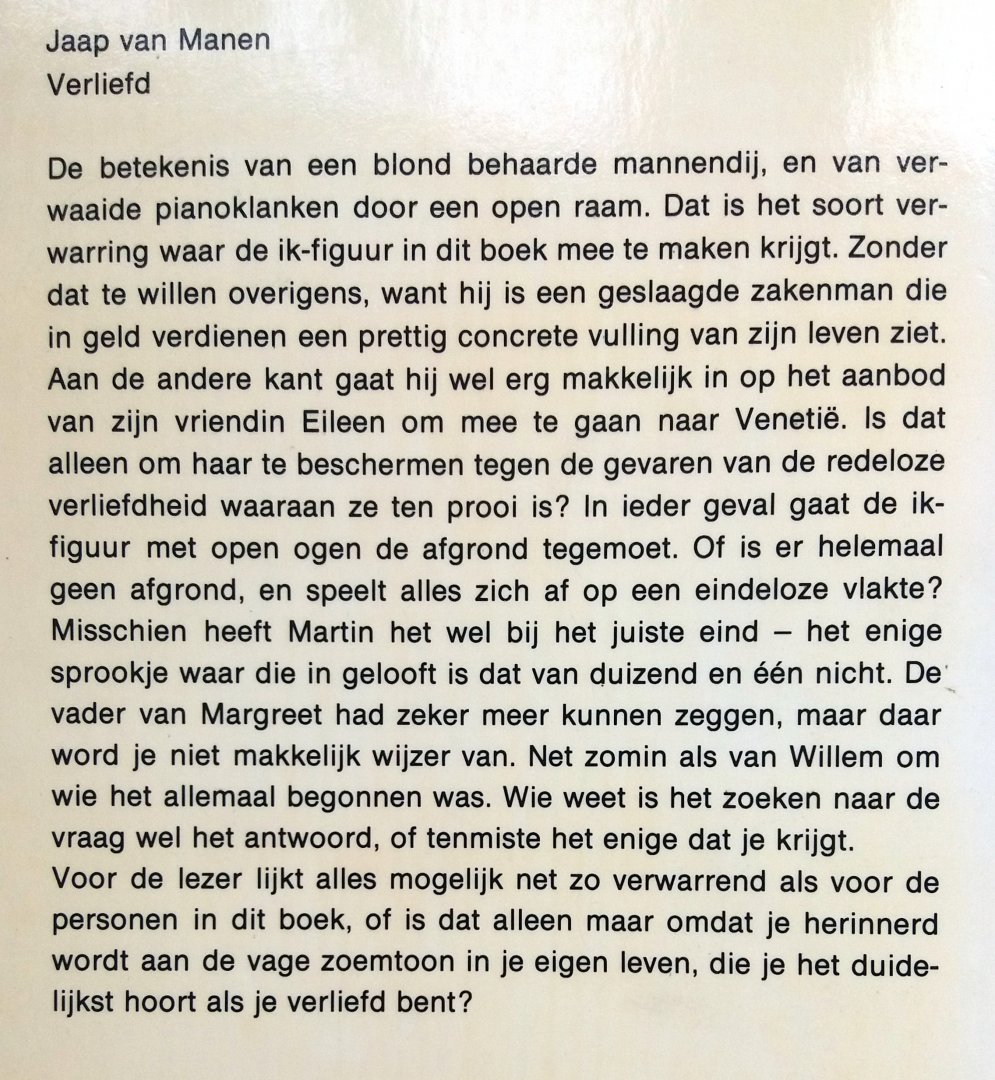 Manen, Jaap van - Verliefd (Ex.2)