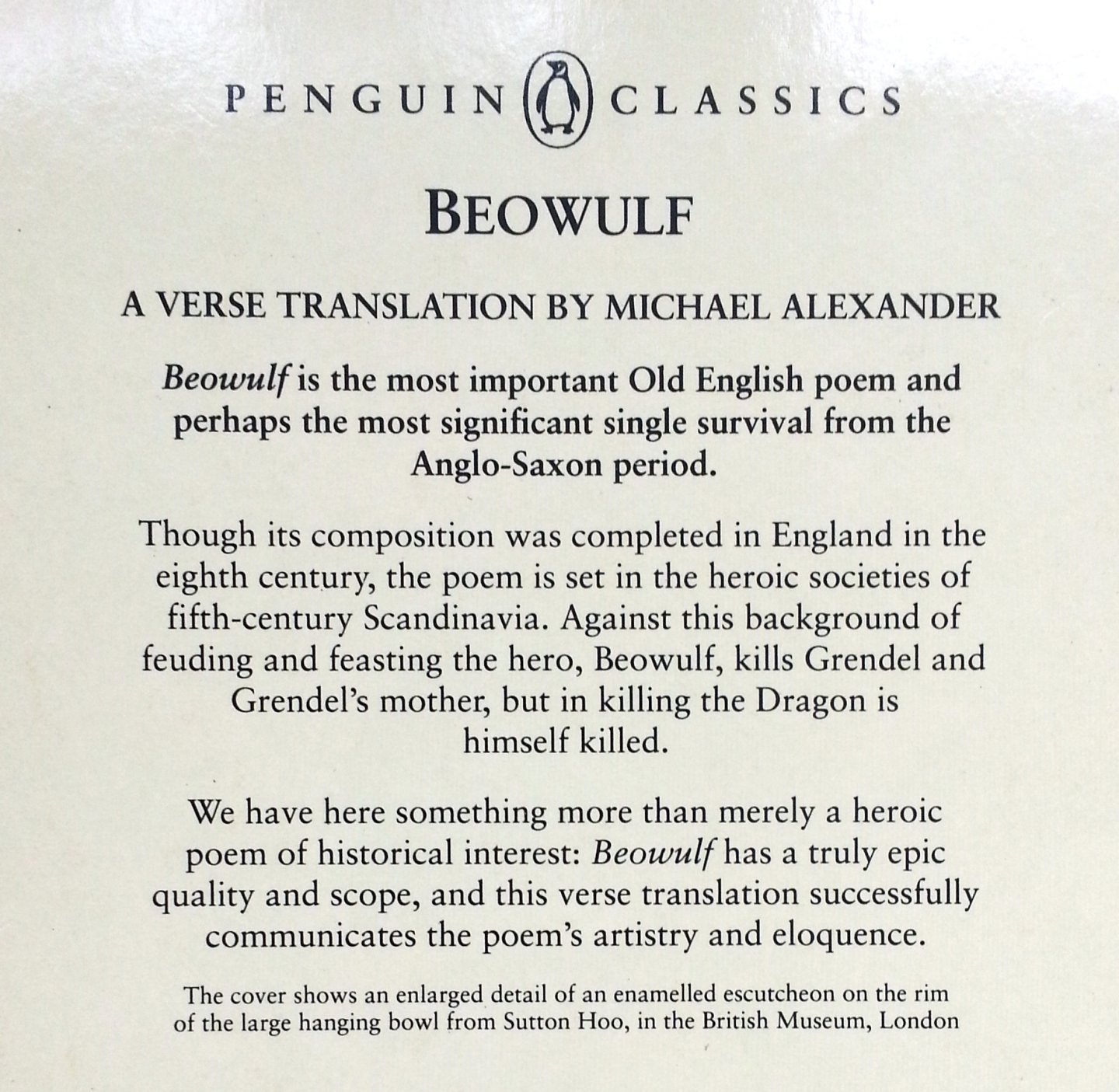 Alexander, Michael - Beowulf (A Verse Translation) (ENGELSTALIG)