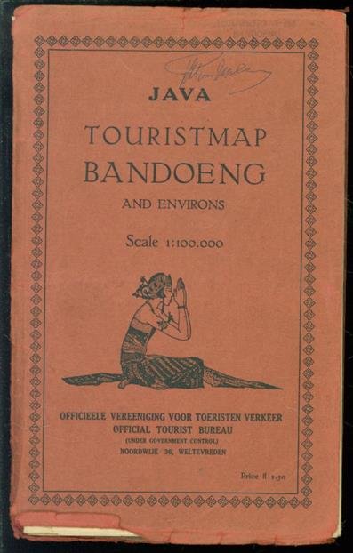 Topografische inrichting in Nederlandsch-Indië (Batavia) - [Toeristenkaart Bandoeng en omstreken  = Touristmap : Bandung and environs] : Boekit Toenggoel - Tangkoebanprahoe - Patoeha - Malabar