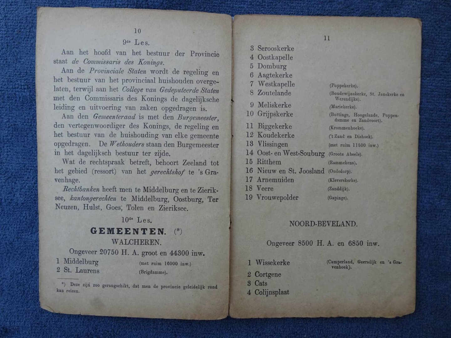 Pické, C.J. & Chr. van de Linde. - Leerboekje der aardrijkskunde van Zeeland, ten gebruike bij de schoolkaarten der Provincie Zeeland.