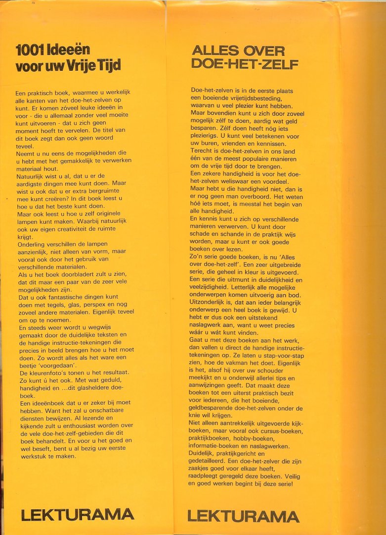 Woldring. J.L   .. Bouw zelf een  aquarium, ingieten van kunst hars - 1001 Ideeen voor uw vrije tijd .. een papieren lampekap,enkele lampideeën, makkelijk temaken lampen