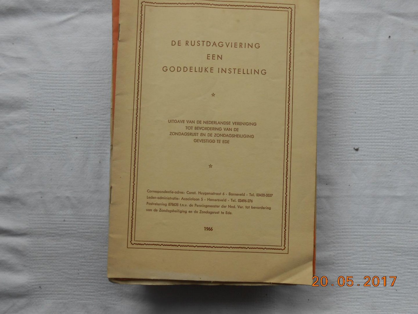  - De rustdagviering een goddelijke instelling