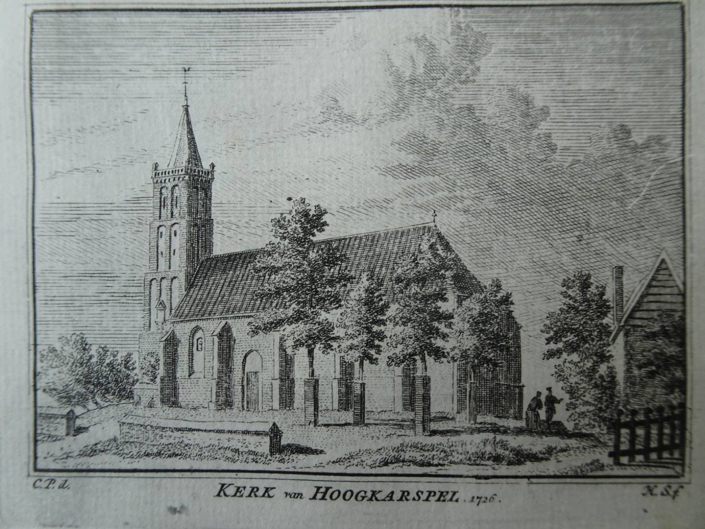 Hoogkarspel. - Kerk van Hoogkarspel, 1726.