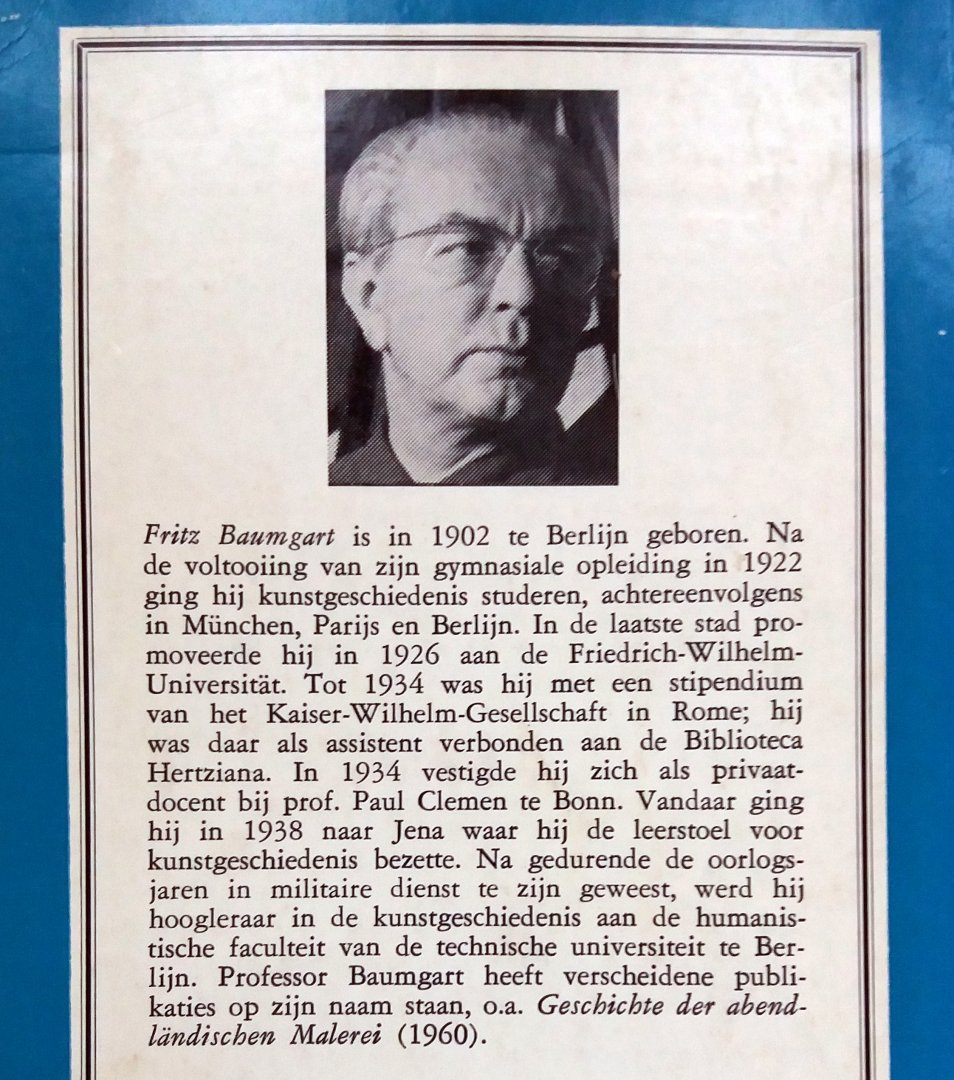 Baumgart, Fritz - Kalender der kunstgeschiedenis