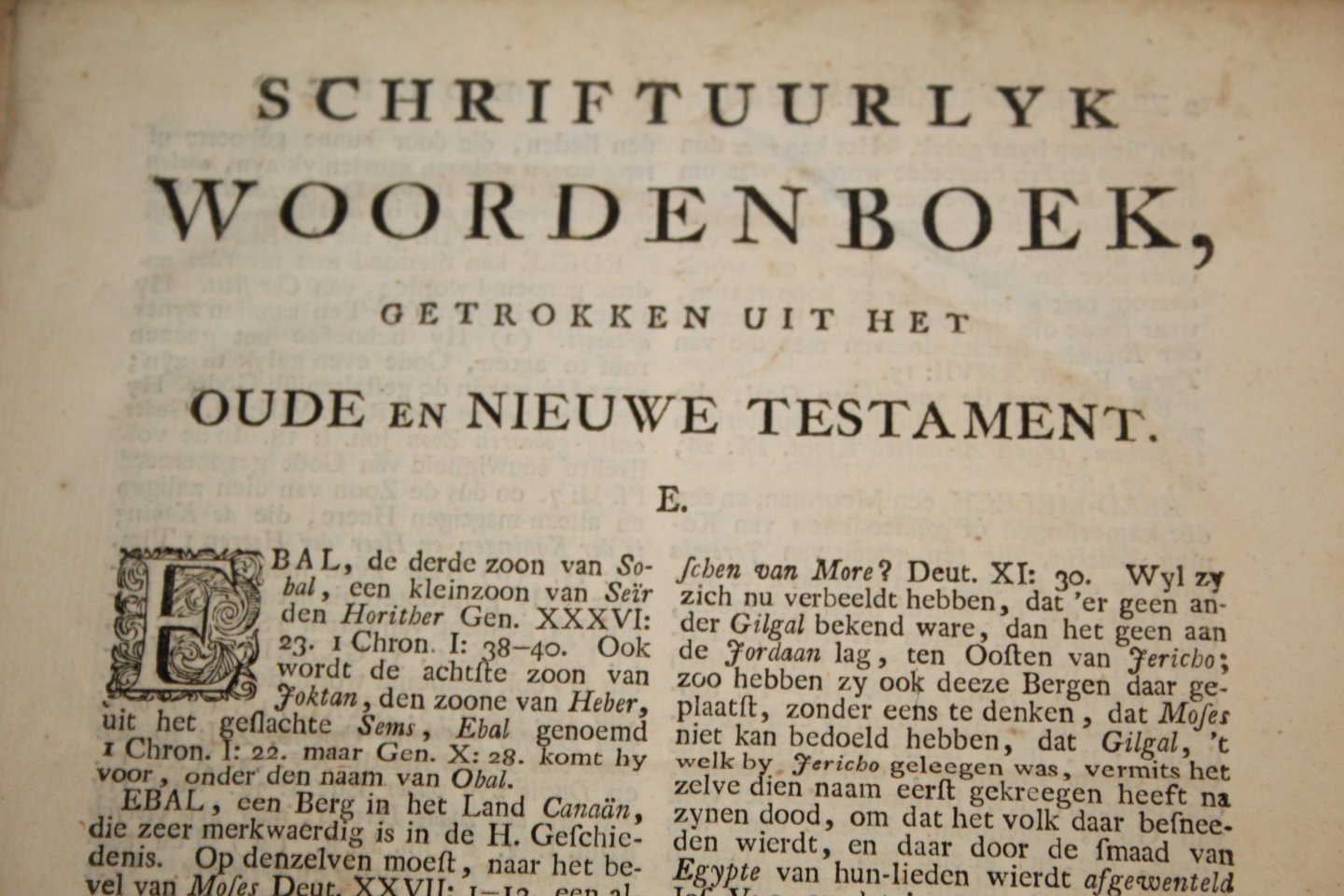 Staringh, Jacob Gerard - Bybels Zakelyk Woordenboek … door Jacob Gerard Staringh. Letter E. en F. Tweede deel, tweede stuk