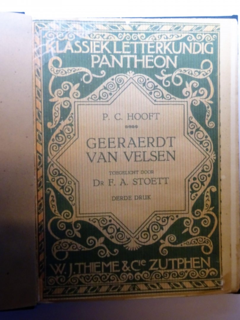Hooft, P.C., toelichting door dr. F.A.Stoett - Geraerdt van Velsen.