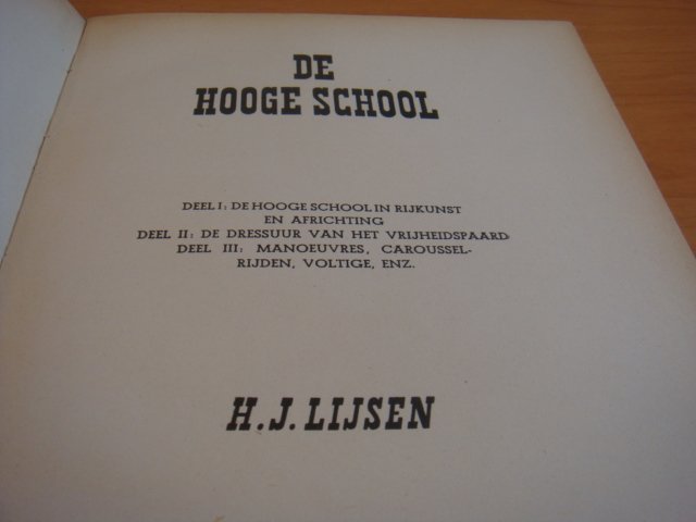 Lijsen, H.J - De hooge school