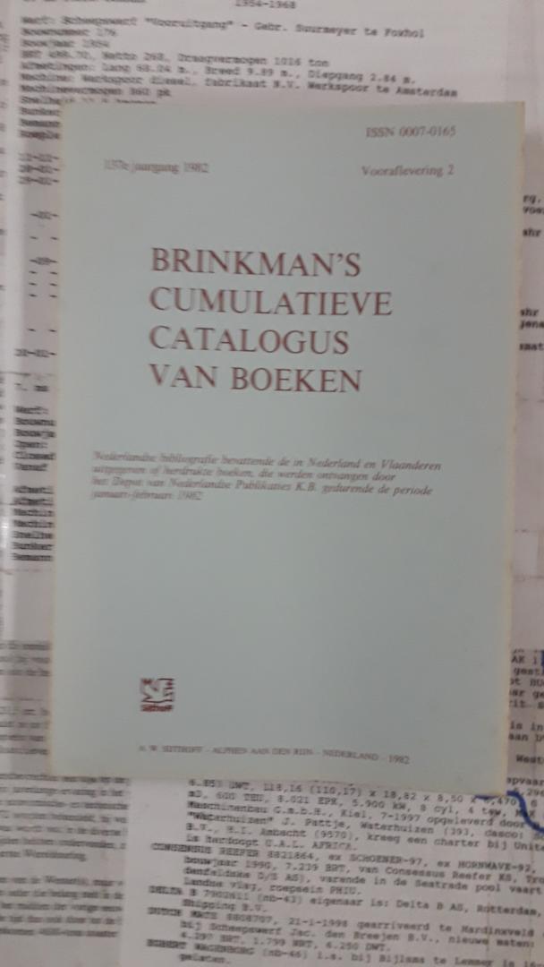 Redactie - Brinkman`s cumulatieve catalogus van boeken - Vooraflevering 2