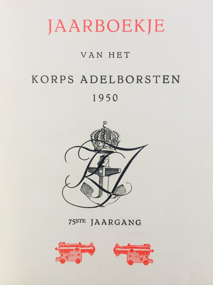 N.N. - Jaarboekje van het Korps Adelborsten 1950.