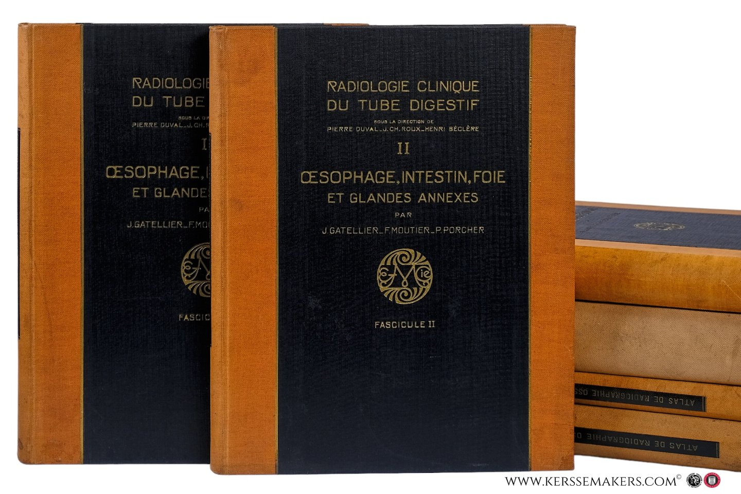 Duval, P. / J. Gatellier / G. Haret / A. Dariaux / Jean Quénu / Etienne Sorrel / Sorrel-Dejerine / and others - Atlas de Radiographie Osseuse. I. Squelette Normal. Deuxième édition. II. Pathologie. I. Lésions Traumatiques. II. Lésions non Traumatiques. [ 2 volumes ] & Tuberculose Osseuse et Ostéo-Articulaire & Radiologie Clinique du Tube Digestif. 1. E...