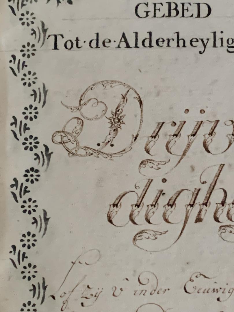 MANUSCRIPT - Maria van Asten - Den Geest des Gebeds - handgeschreven Zuidnederlands gebedenboek