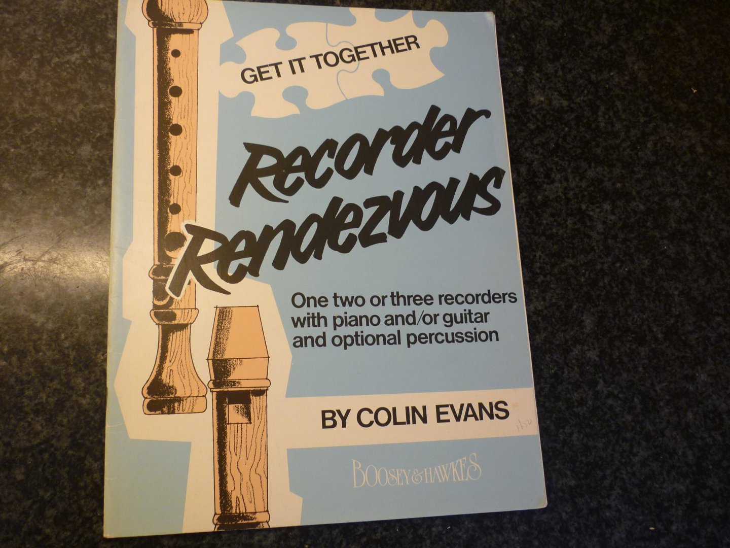 Evans; Colin - Recorder Rendezvous; voor: 1–3 sopraanblokfluiten, piano [gitaar]