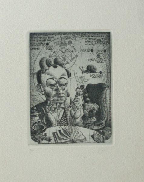 Beitz, Erhard. - Exlibris voor Hans Joachim Kretz.