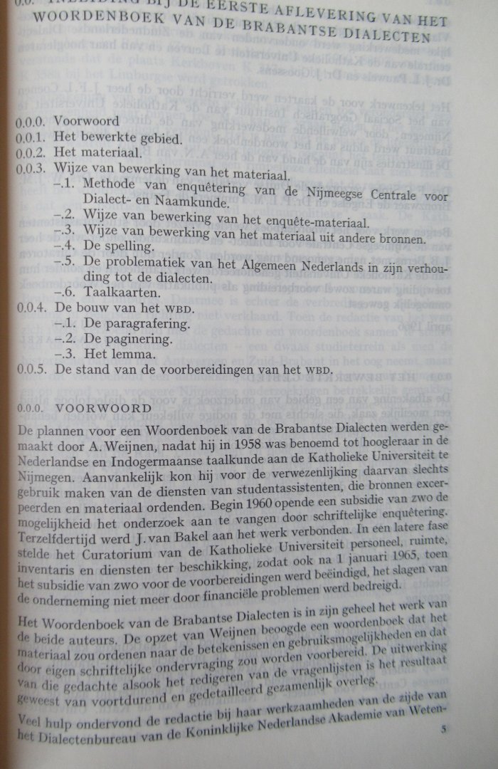 Weijnen, A. Dr. - Bakel, van Jan Dr. - Woordenboek van de brabantse dialecten Opera Theodisca (9 delen)