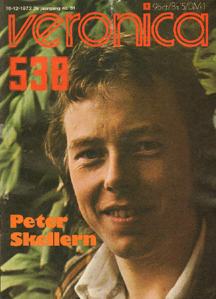 Diverse auteurs - Veronica 1972 nr. 51, Programmablad Radio Veronica, 16 december, 2e jaargang 1972 met o.a. PETER SKELLERN (4 p. + cover)/WILLEKE ALBERTI (2 p.)/JÜRGEN DREWS (1 p.)/BILL WITHERS (2 p.)/JOHNNY JORDAAN (3 p.)/GREENFIELD & COOK (1 p.)/AMERICA (2 p.)