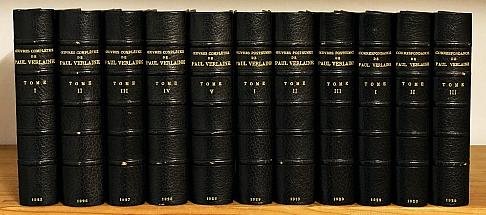 VERLAINE, Paul - Oeuvres complètes (5 vols; 1925-1927). Oeuvres posthumes (3 vols; 1913-1929). Correspondance (3 vols; 1922-1929). Exemplaires de tête.