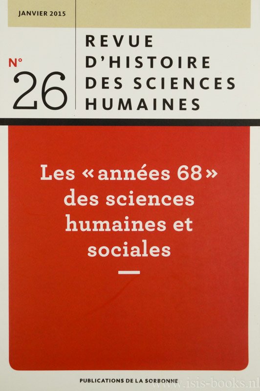 ORAIN, O., (ED.) - Les 'années 68' des sciences humaines et sociales.