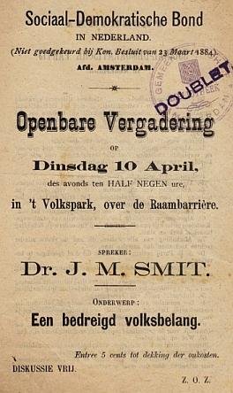 SOCIAAL-DEMOKRATISCHE BOND - Vlugschrift.