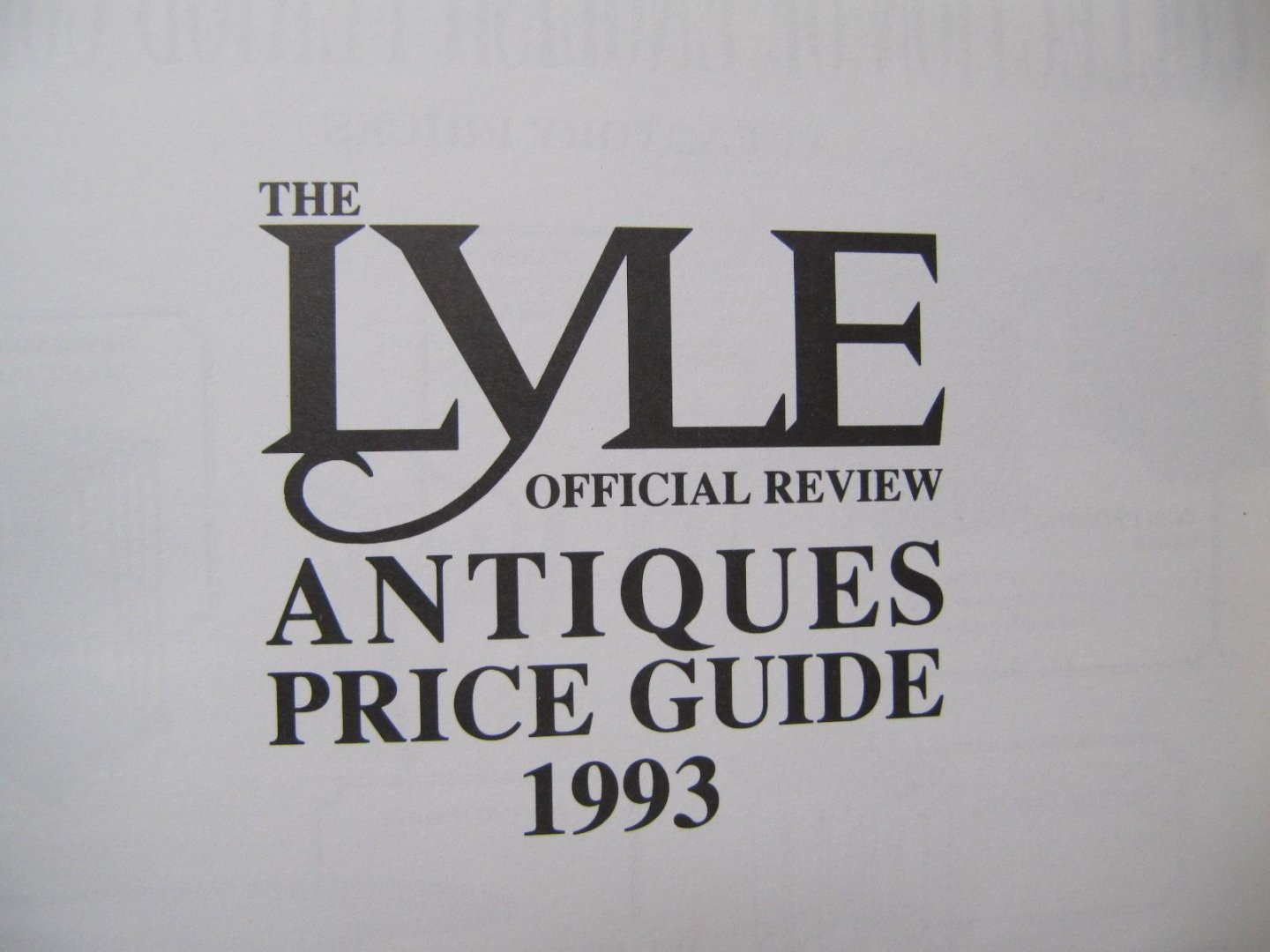 Tony Curtis - The Lyle-official review Antiques Price Guide 1993